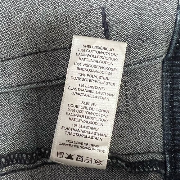 NWT Silver Jeans Denim Assymetrical Zip Two Tone Moto Jean Jacket Womens S - Picture 6 of 7